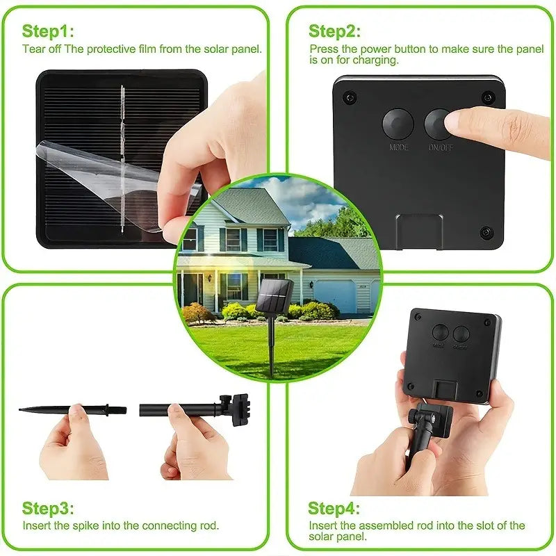 8 Modes Solar Fairy Light String - Outdoor Waterproof Copper Wire Lights