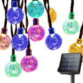 NNETM Multicolor LED Solar Crystal Bubble Ball String Lights-0