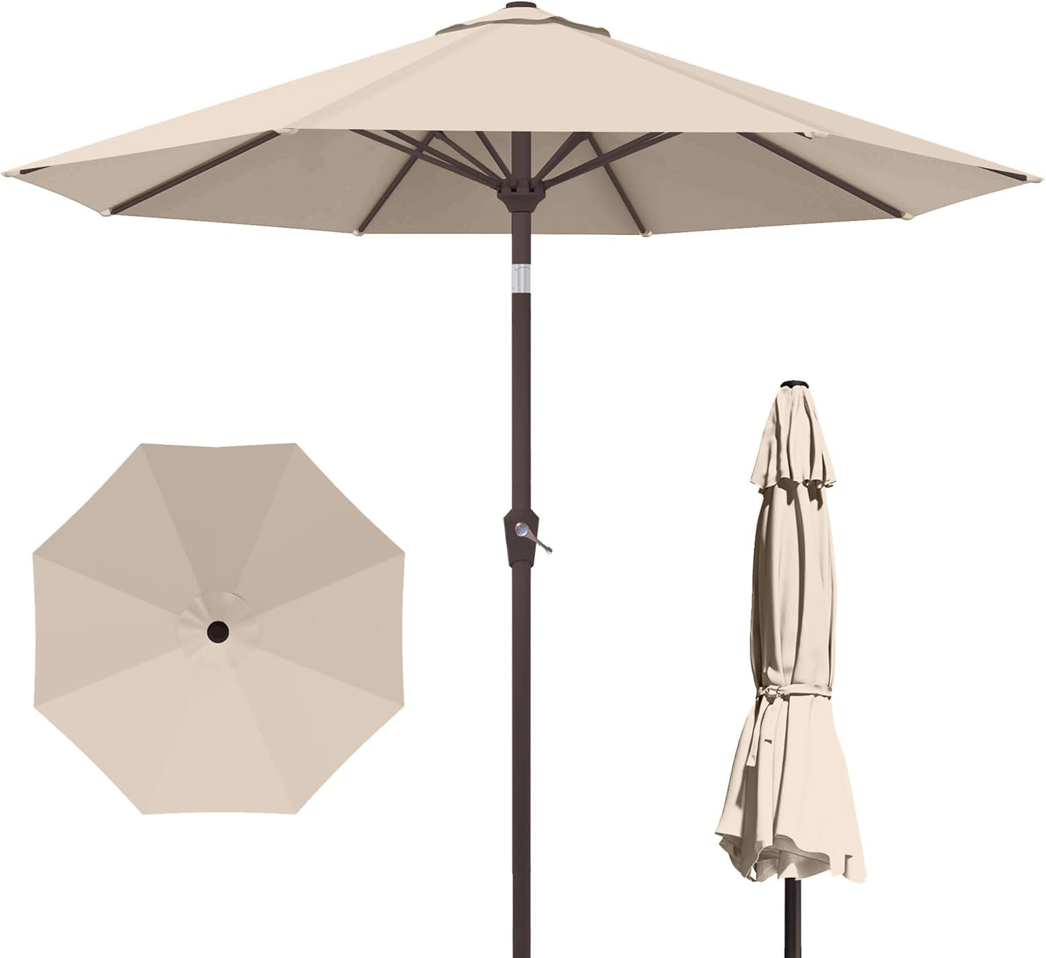 Patio kingdom 10ft Weather Resistant Patio Umbrella With Tilt Crank