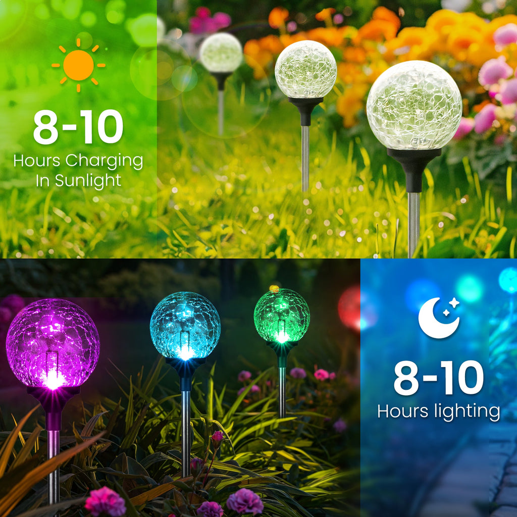 GIGALUMI Solar Garden Lights Outdoor Decorative Waterproof-3