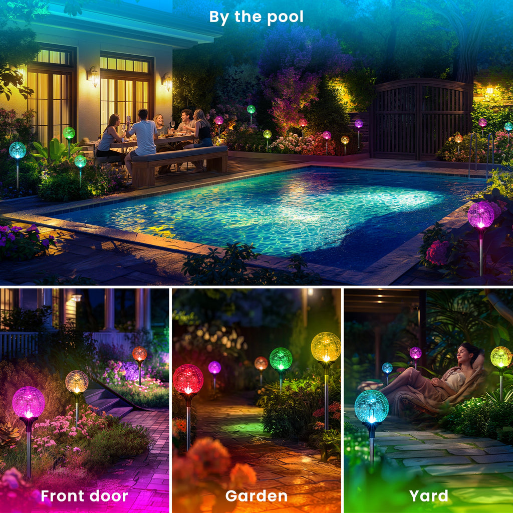 GIGALUMI Solar Garden Lights Outdoor Decorative Waterproof-4