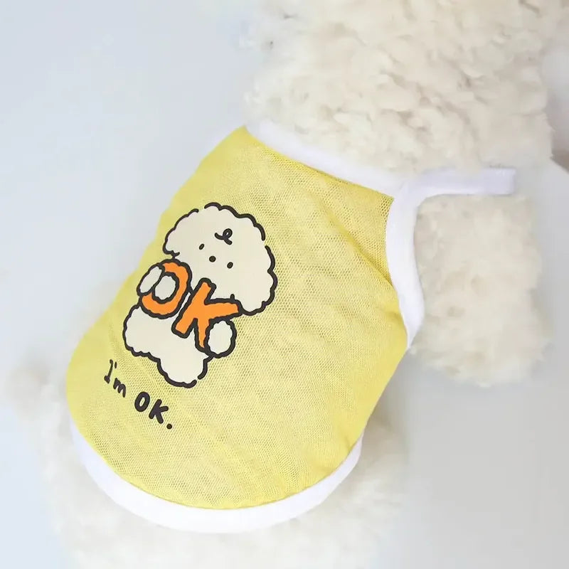 Cute Dog Mesh Tank Top for Spring Summer-4
