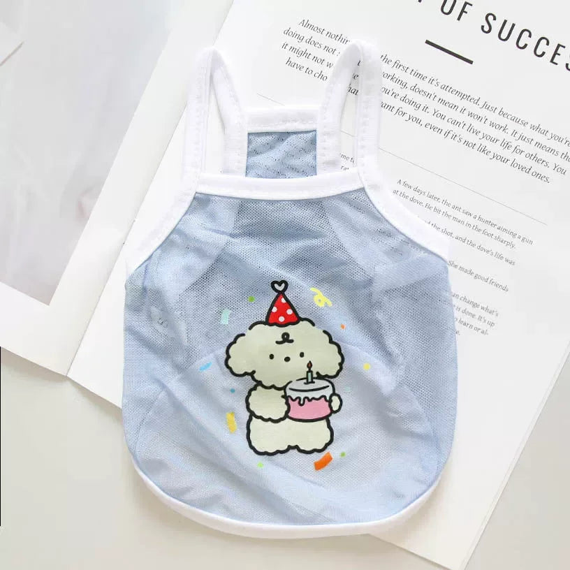 Cute Dog Mesh Tank Top for Spring Summer-6