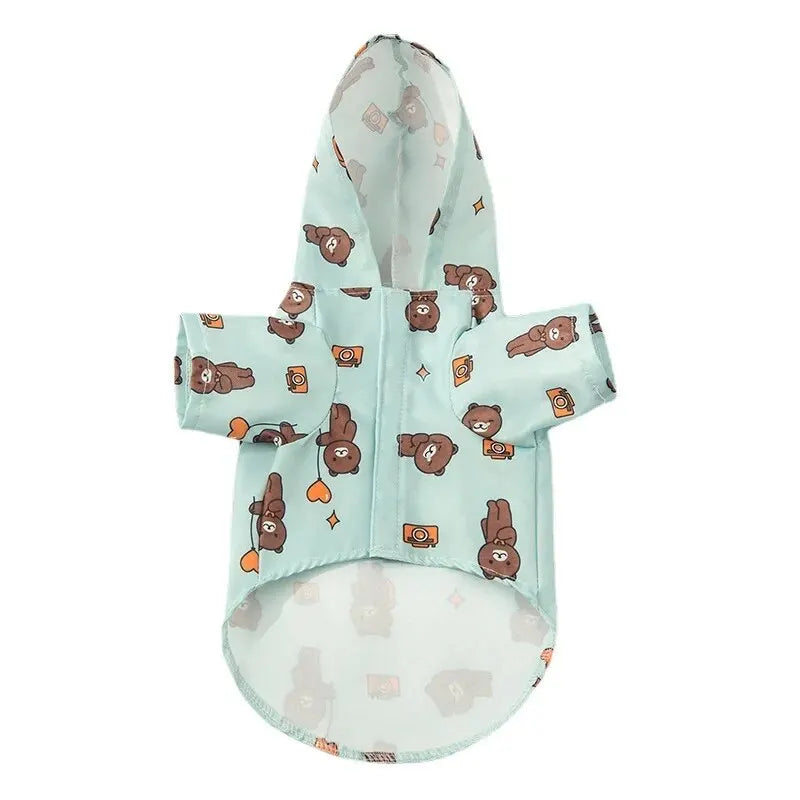 Fashionable Waterproof Dog Raincoat for Summer-3