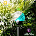 GIGALUMI Solar Outdoor, Cracked Glass Ball Solar Garden Lights-0