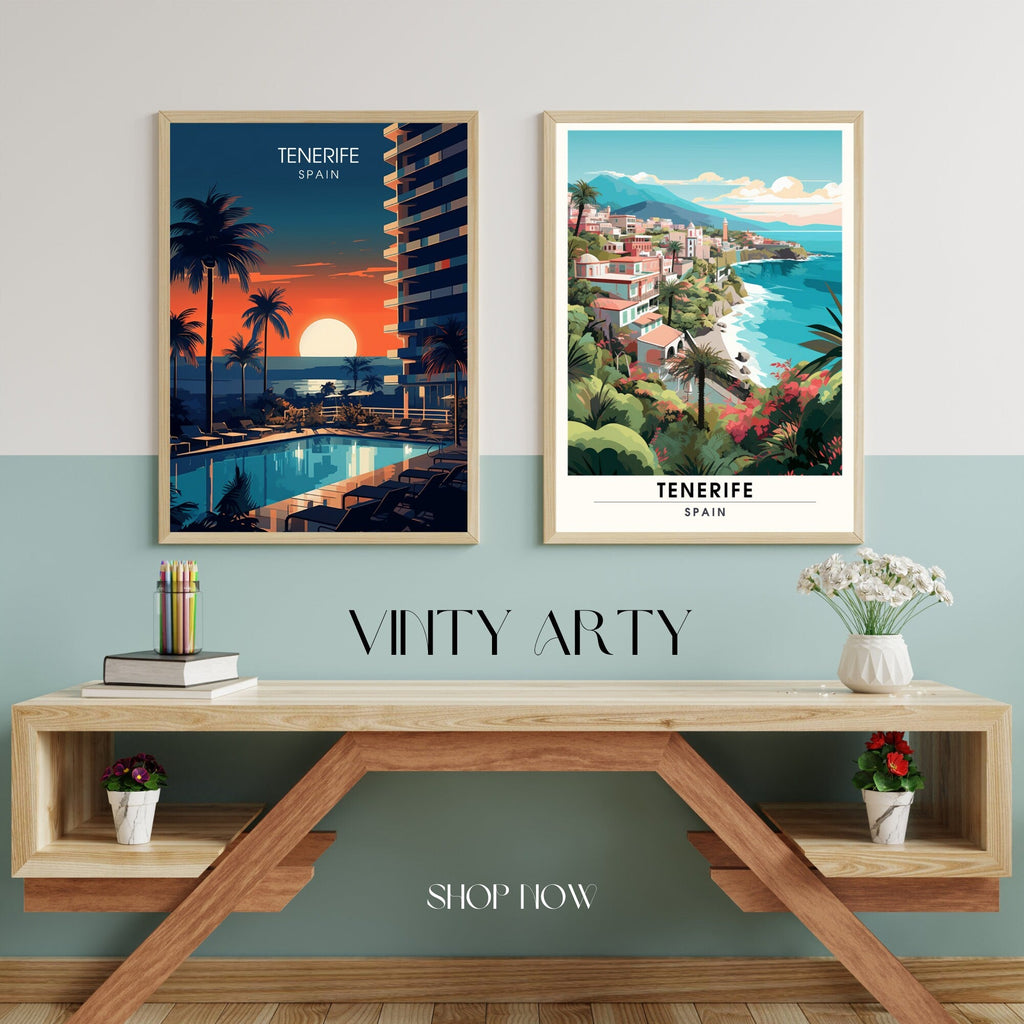 Affiche Tenerife | impression de voyage Tenerife | Impression Tenerife | Affiche Espagne | Affiche de voyage-2