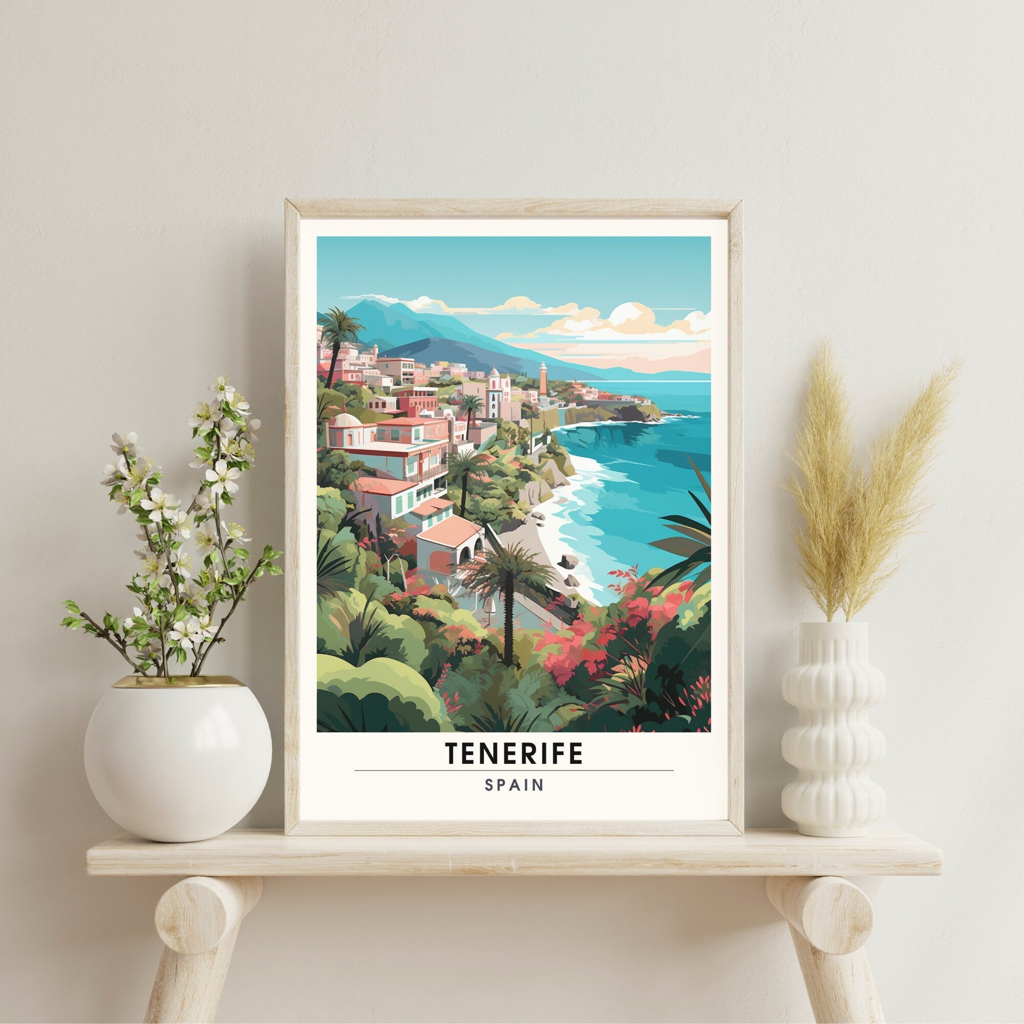 Affiche Tenerife | impression de voyage Tenerife | Impression Tenerife | Affiche Espagne | Affiche de voyage-3