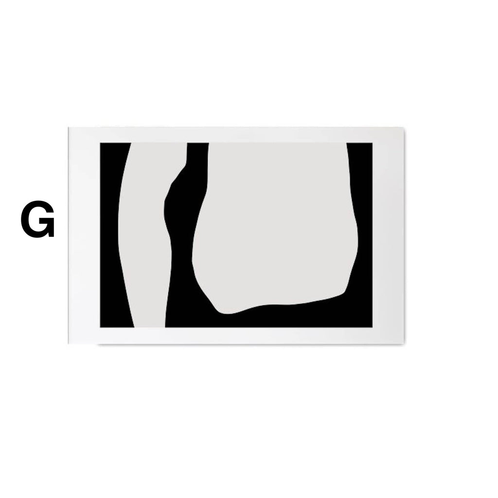Poster Gesichter Linien und abstrakte Formen als Deko Print ohne Rahmen-8