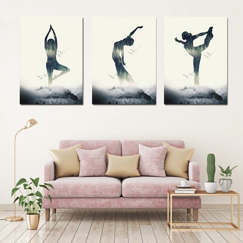Poster Yoga Profi Stellungen · Fitness Dekoration · Bilder  · Deko Print ohne Rahmen-2