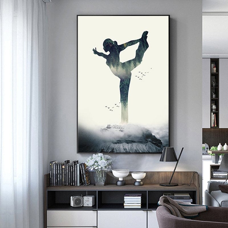 Poster Yoga Profi Stellungen · Fitness Dekoration · Bilder  · Deko Print ohne Rahmen-0