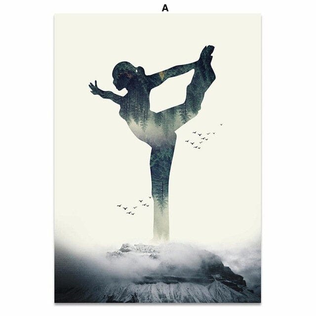 Poster Yoga Profi Stellungen · Fitness Dekoration · Bilder  · Deko Print ohne Rahmen-3