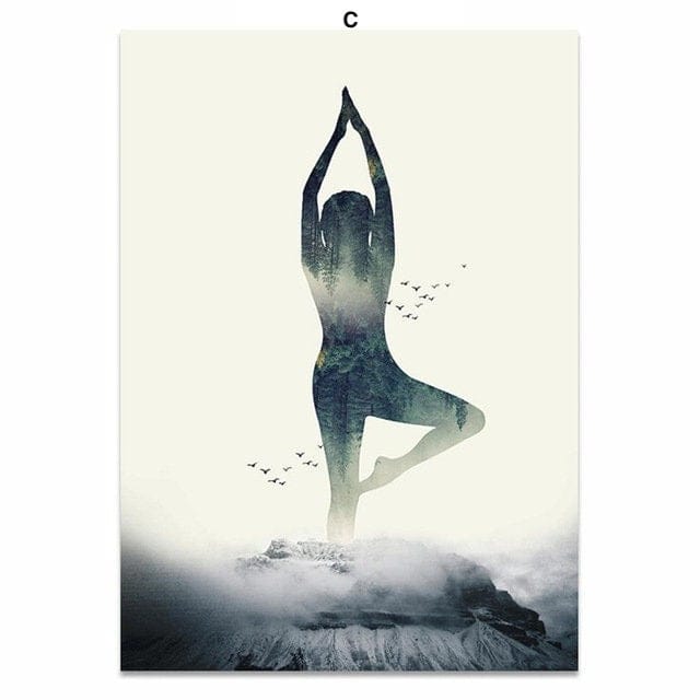 Poster Yoga Profi Stellungen · Fitness Dekoration · Bilder  · Deko Print ohne Rahmen-5
