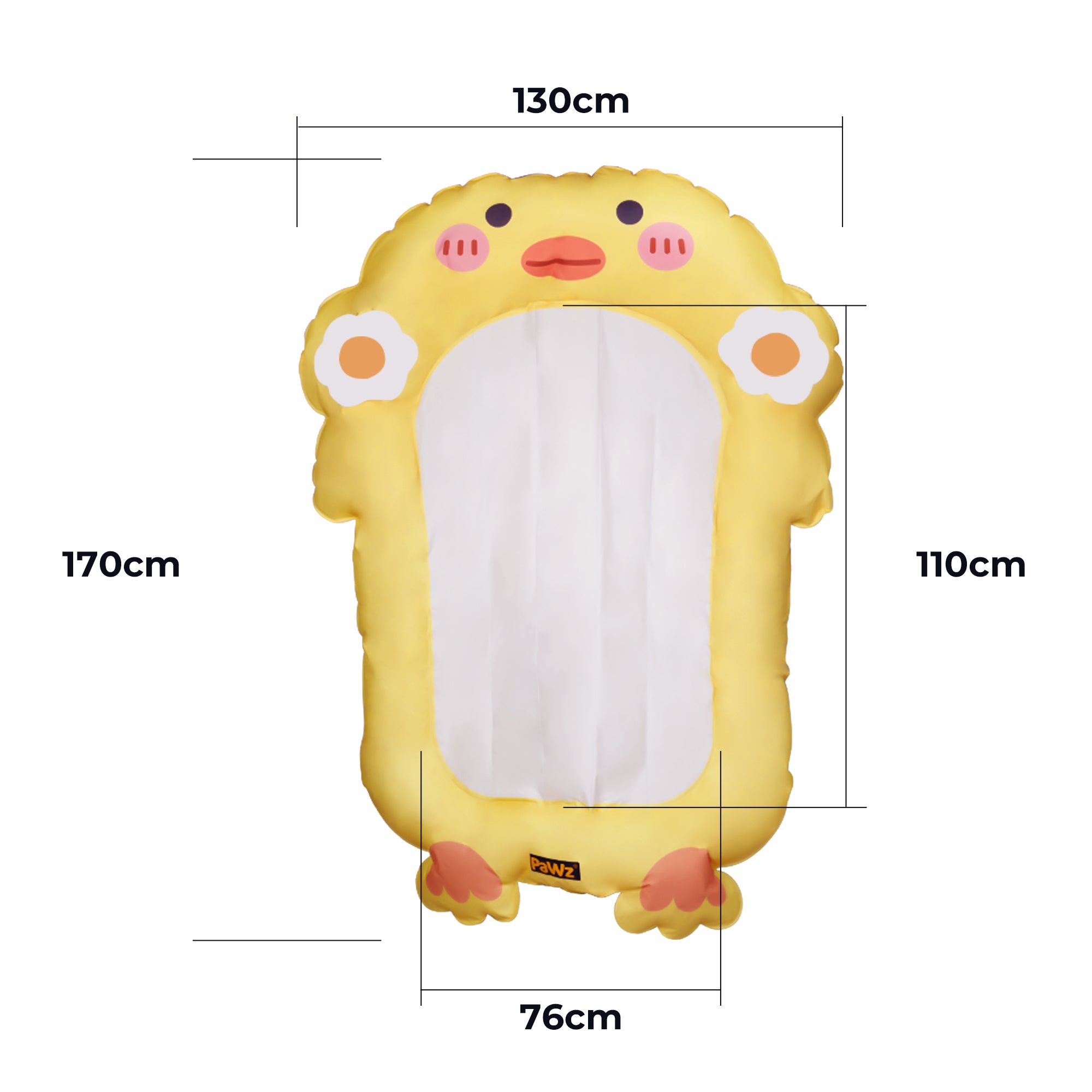 PaWz Pet Cooling Mat Dog Cat Human Size Yellow-1